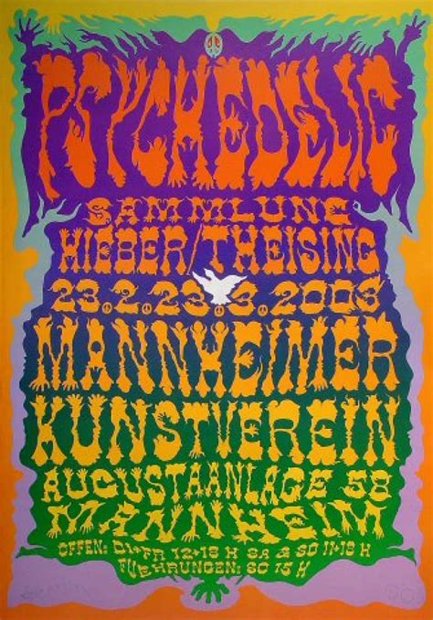 Psychedelic Vintage Concert Poster from Mannheimer Kunstverein, Feb 23 ...