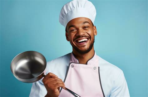 AI Generated Man In Chef Uniform Posing With A Ladle Chef 35610393