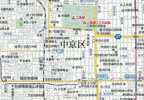 A京都区別 中京区125000 地図素材