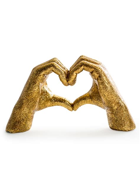 Antique Gold "Heart Hands" Ornament