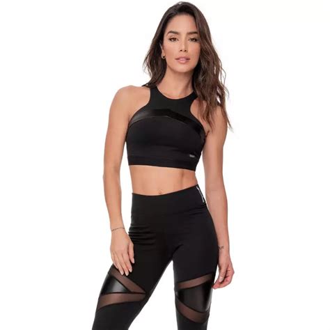 Top Deportivo Mujer Tela Supplex Con Insertos En Tornasol Y Transparencia Talla S M ¡precio