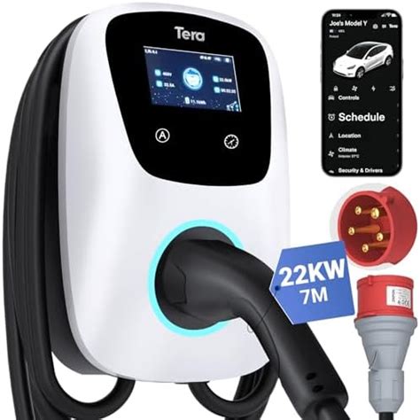 Tera EV Ladegerät Smart APP mit 32A Typ 2 22KW Heim Ladestation 400V