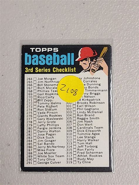 Topps Unchecked Rd Series Checklist Card Ebay