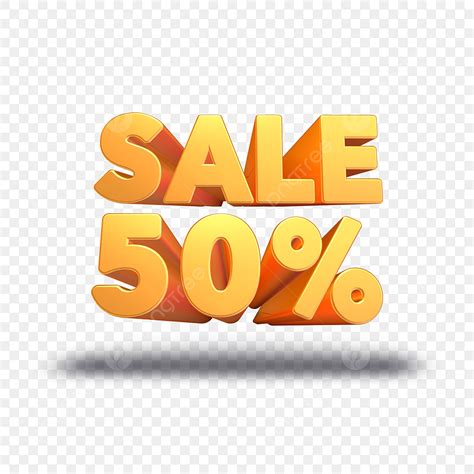 50 3d Png 3d Sale 50 Percent Sale Promotion Discount Png Image For