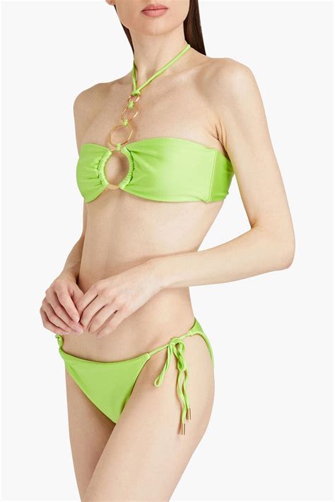 CULT GAIA Allie Embellished Bikini Top THE OUTNET