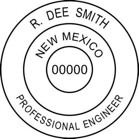 New Mexico Professional Engineer Professional Engineer Seals And Stamps