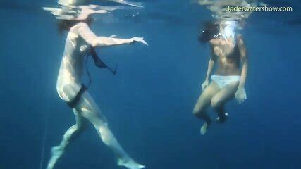 Naked Girls On Tenerife Having Fun In The Water