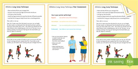 Athletics Long Jump Techniques Card Teacher Made Twinkl