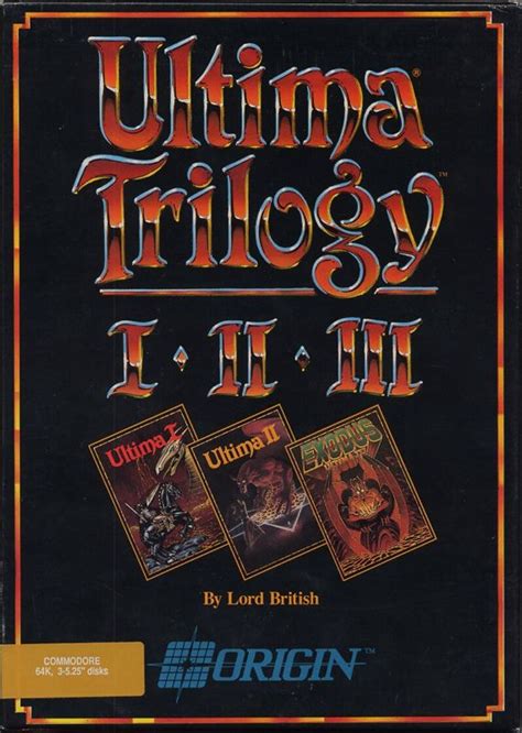 Ultima Trilogy I ♦ Ii ♦ Iii 1989 Commodore 64 Box Cover Art Mobygames