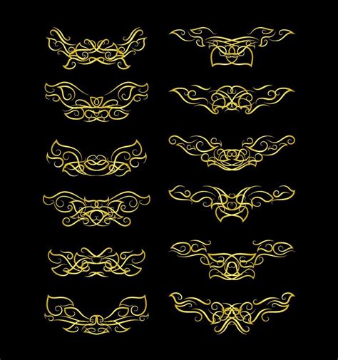 Gold Borders Elements Set Collection, ornament Vector 5991673 Vector Art at Vecteezy