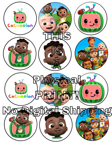 Cocomelon Cupcake Toppers Cody African American Etsy