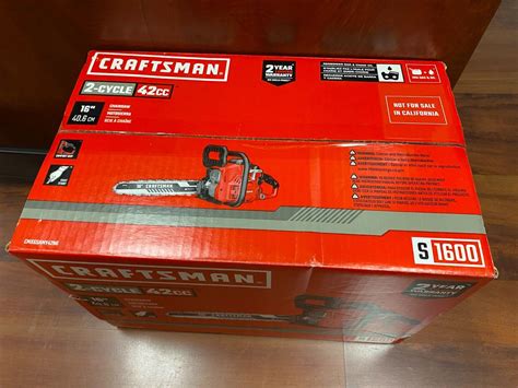 New Craftsman S1600 Cmxgsamy42n6 42cc 2 Cycle 16 Gas Chainsaw Ebay