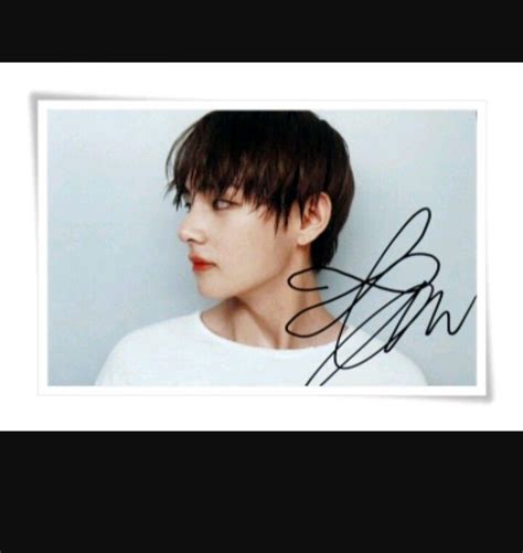 Autograph-V BTS | Signed photo, Taehyung, Cute kawaii girl