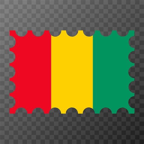 Sello Postal Con Bandera De Guinea Ilustraci N Vectorial Vector Premium