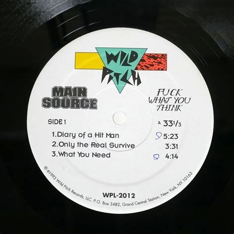 MAIN SOURCE FUCK WHAT YOU THINK WILD PITCH WPL2012 LP ハウス 売買されたオークション情報yahooの商品情報をアーカイブ公開
