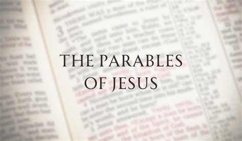 The Parables of Jesus - Summit Baptist Church