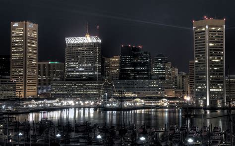 Wallpaper Landscape City Cityscape Night Reflection Skyline