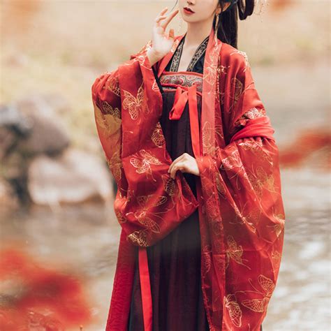 Saffron Red Hanfu Women S Hanfu Chinese Dress Etsy