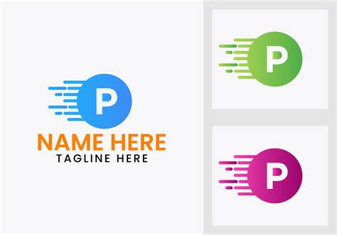 Letter P Technology Logo Design Template Modern Logotype Symbol