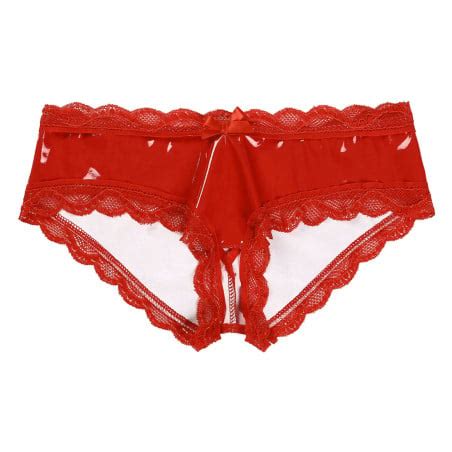 Culotte Sexy Wetlook Rouge Lingerie Sexy Travesti Rigazo