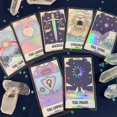 Cute Tarot Deck The Moon Tarot Card Oracle Cards Deck Of Cards