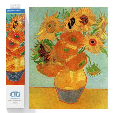 Diamond Dotz Sunflowers Van Gogh Partial Drill Round Dotz