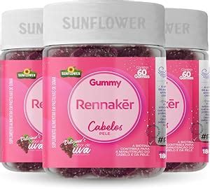 Kit Rennaker Gummy Hair Gomas G Biotina Sil Cio Sel Nio