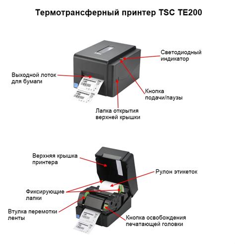 TSC TE200 купить термотрансферный принтер этикеток для маркировки, цена ...