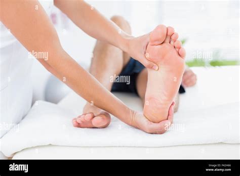 Man Having Foot Massage Stock Photo Alamy