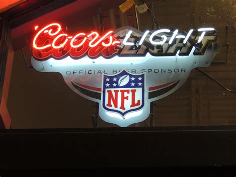 Beer Sign Coors Light Nfl Football Beer Signs Neon Beer