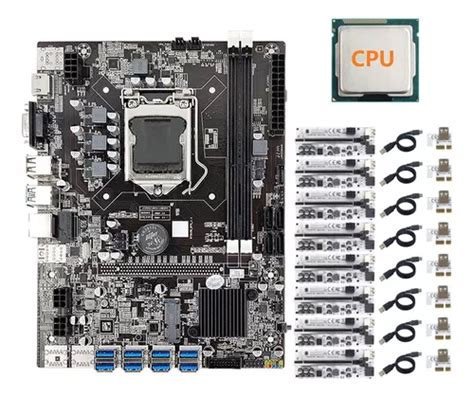 Placa mãe De Mineração De 8 Gpu B75 cpu 8x Ver012 Max Riser