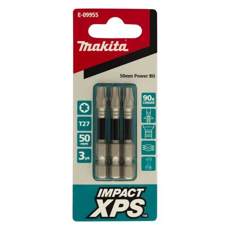 Makita E 09911 3 Pack T10 X 50mm Impact Xps Torx Power Bits Tools For Australia