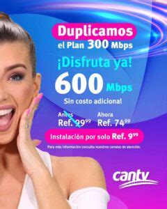 Cantv Lanza Nuevos Planes De Alta Velocidad De Mbps Y Gbps Y