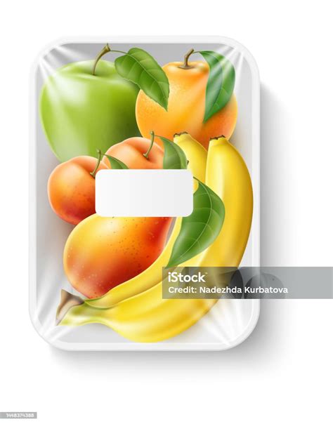 nampan produk  buahbuahan  sayuran wadah ritel penuh realistis