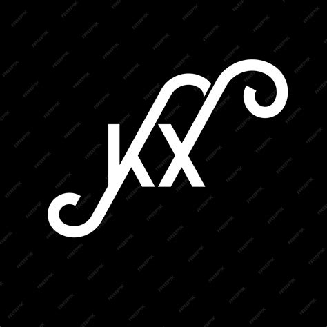 Diseño Del Logotipo De La Letra Kx En Fondo Negro Kx Iniciales