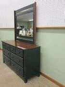 Grained Cherry Drawer Dresser W Mirror Oberman Auctions