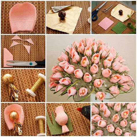 Wonderful DIY candy flower bouquet