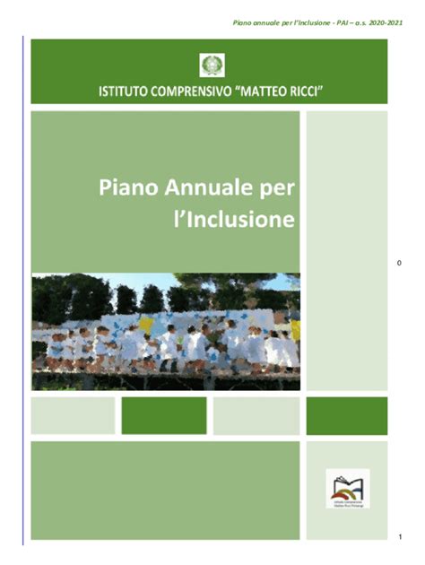 Fillable Online Piano Annuale Per Linclusione Fax Email Print Pdffiller