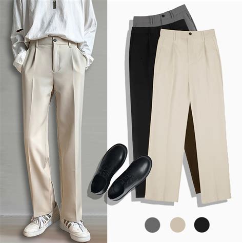 Summer New Pants Men Korean Fashion Loose Thin Section Plain Pants