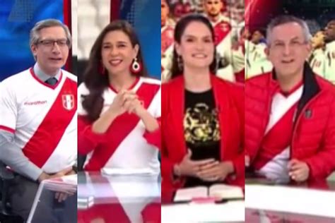 Noticieros Viven Los Previos Al Perú Vs Australia Conductores Vistieron Emocionados La Bicolor