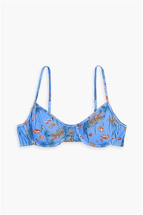Hvn Printed Bikini Top The Outnet