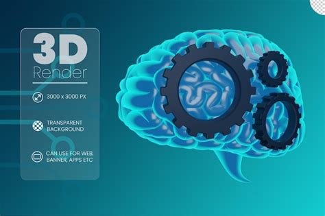 Cerveau Et Engrenages Sur Le Concept Dintelligence Artificielle Psd