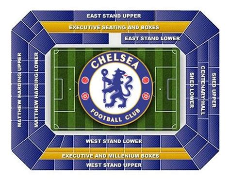 STAMFORD BRIDGE Seating Chart Chelsea FC Pinterest Bridges As