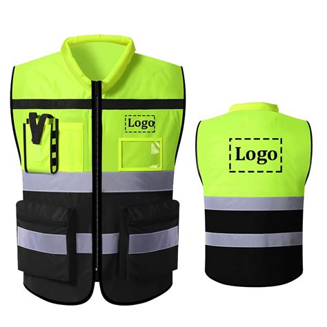 high vis vest security  logo safety vest logo  text customize