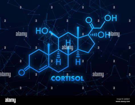 Hormona Del Estrés Fórmula Química De Cortisol Icono De Diseño Médico