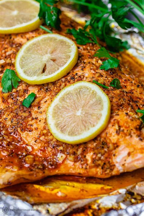 Best Baked Lemon Garlic Salmon The Mediterranean Dish