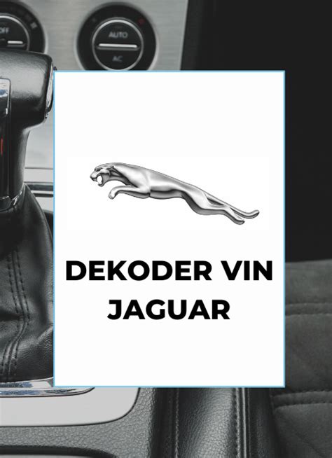 Dekoder Vin Jaguar WyposaŻenie Po Vin