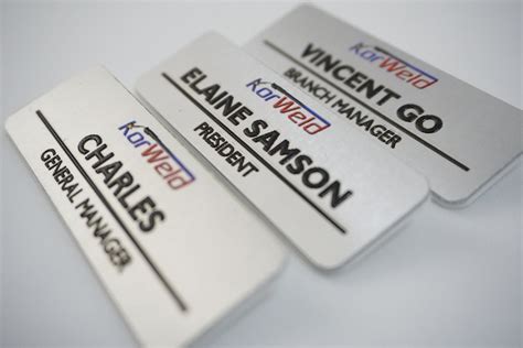 Nameplates And Name Tags — Tjs Clear Art