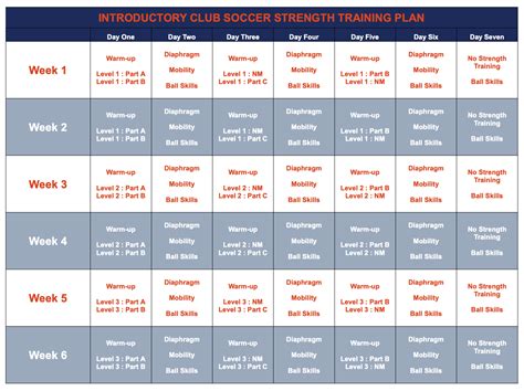 Printable Workout Soccer Workout Plan