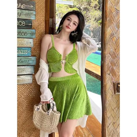 Sexy Bikini maiô feminino Plus Size gordura mm kg mais magro olhar capa barriga dividir saia